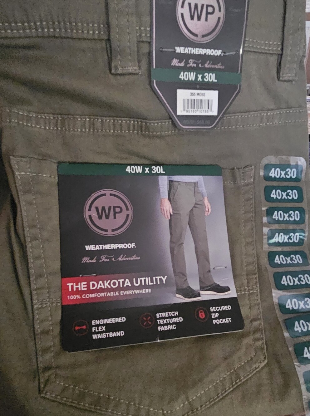 Weatherproof Dakota Utility Men's Cargo Pants in Moss Green